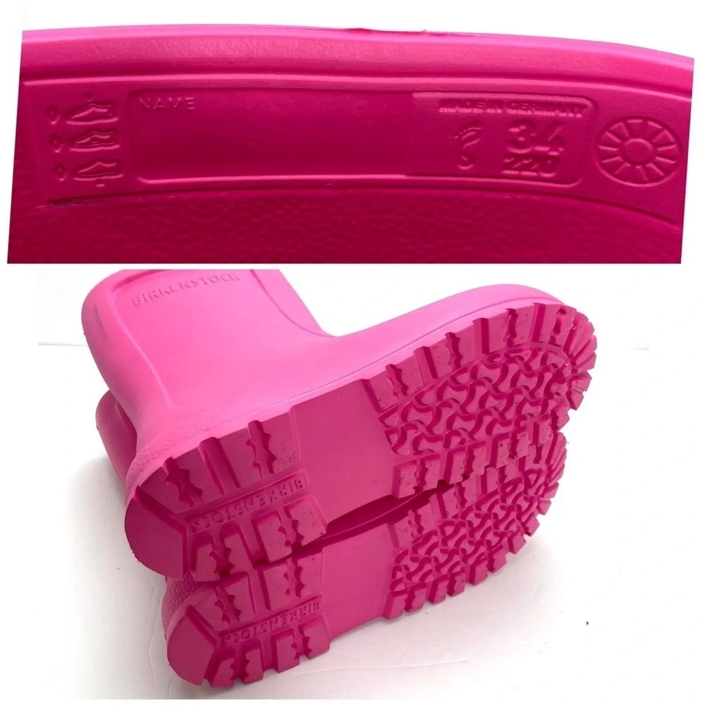 BIRKENSTOCK Derry Kids EVA Rain Boot in Neon Pink Size 3